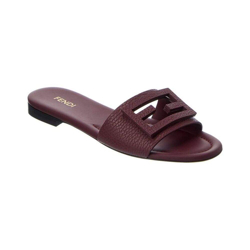 Fendi Tube Leather Sandal, Red